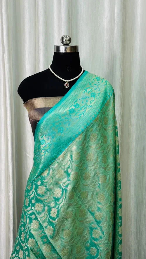 Banarasi Tissue Silk Saree Light Blue