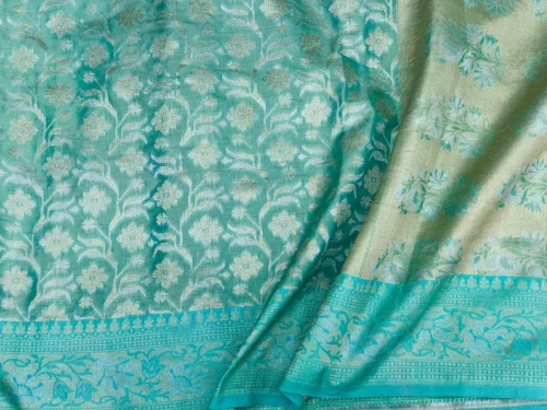 Banarasi Tissue Silk Saree Light Blue